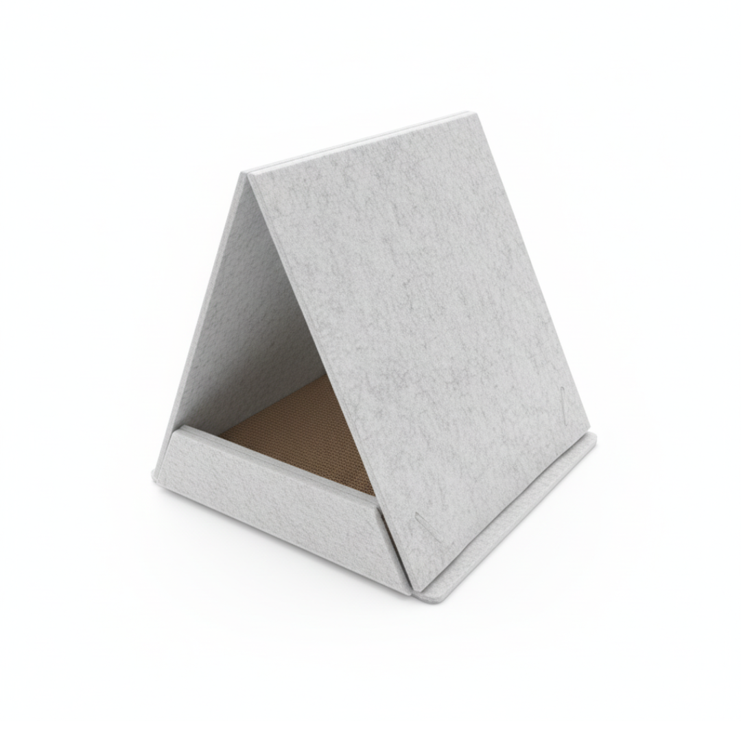 Lyveo FELINI Home Tent - Katzen Kratzhaus aus Filz mit wechselbarer Kratzpappe