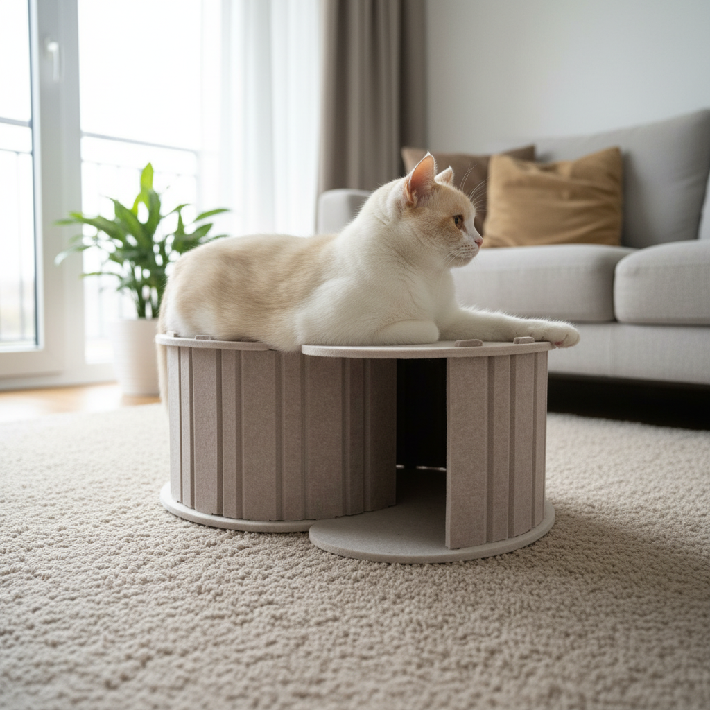 Lyveo Felini Tunnel XL Katzenhaus aus Filz