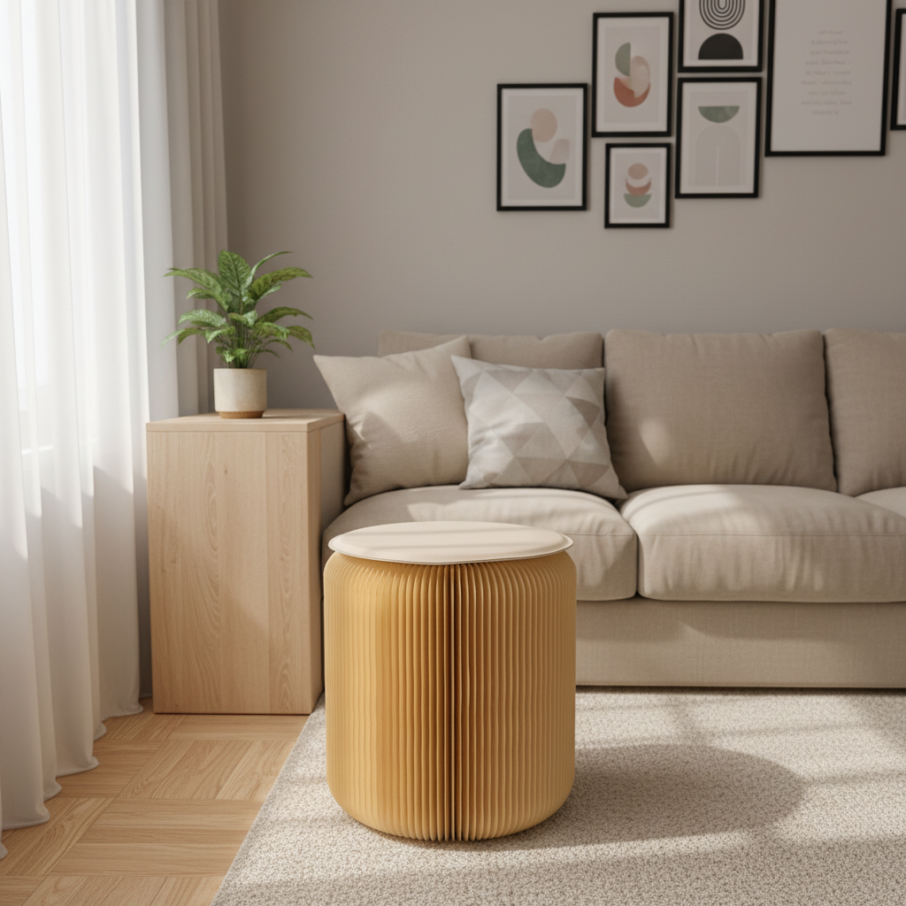 Lyveo PAPLI Papierhocker aus Papier - Faltbar