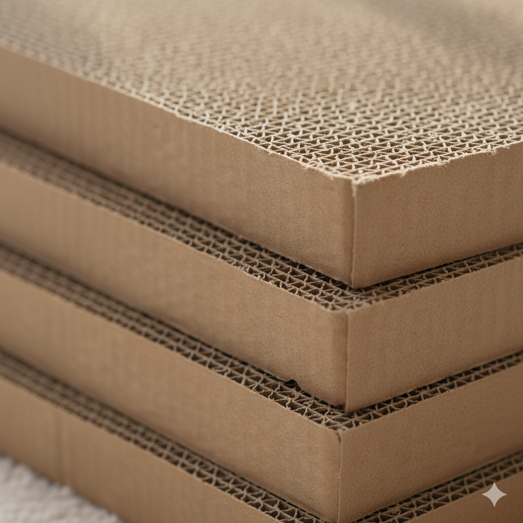 Lyveo SCRAPLI Square - Rechteckige Premium Katzen Ersatzpappe 5er Set