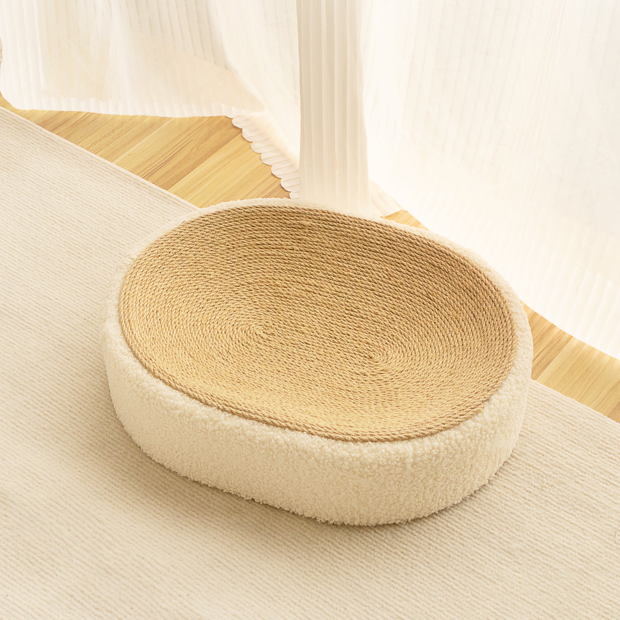 Lyveo Sisali Oval - Designer Katzenbett mit Sisal Liegefläche